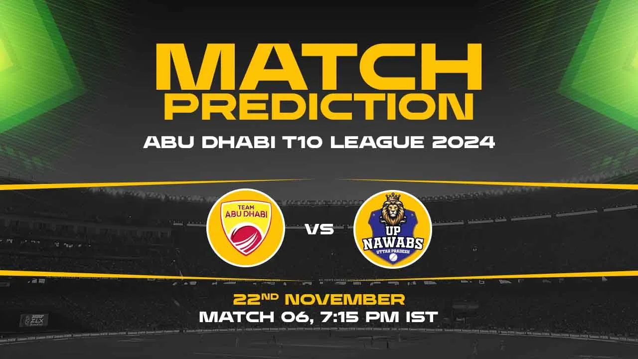Abu Dhabi T10: 6th Match, TAD vs UPN, Match Prediction - Who Will Win Today?