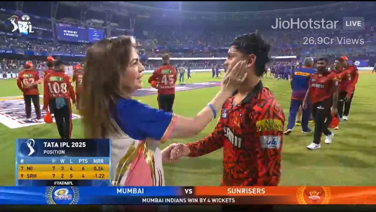 Nita Ambani meets Ishan Kishan 