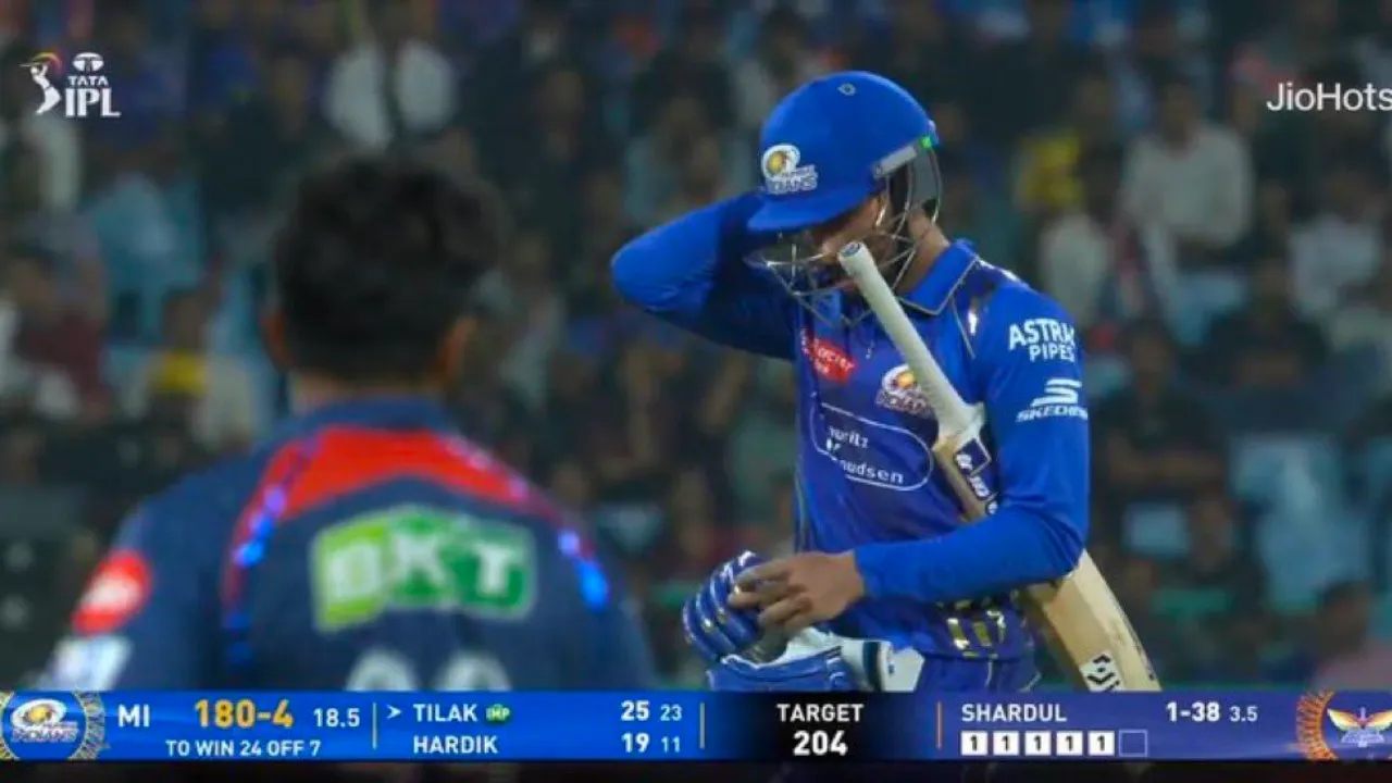 Tilak Varma Retired out