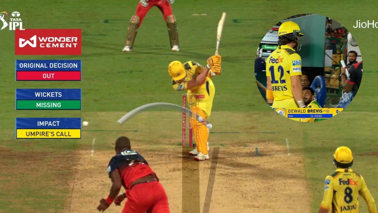 Dewald Brevis after umpiring blunder