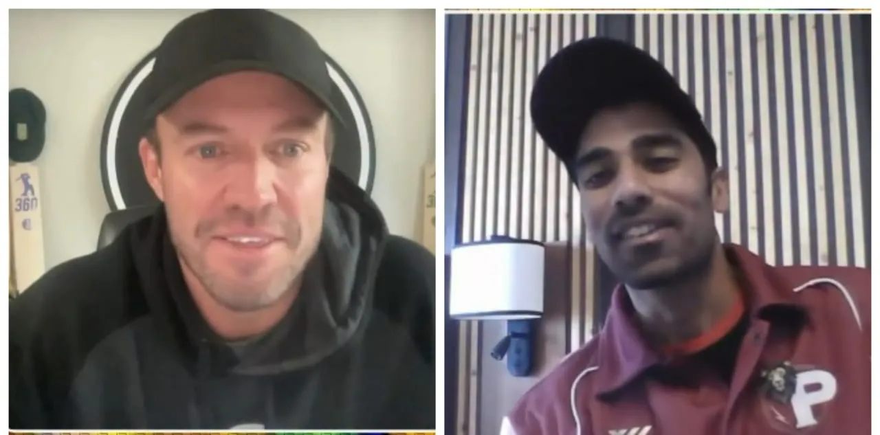 Shashank Singh and AB de Villiers 