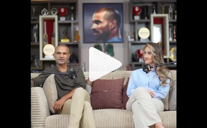 Shikhar Dhawan and Sophie Shine 